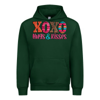 Forest Green xoxo hugs and kisses Urban Hoodie - Jasminsmagicworld
