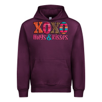 Mauve Wine xoxo hugs and kisses Urban Hoodie - Jasminsmagicworld