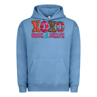 Pigment Pebble Blue xoxo hugs and kisses Urban Hoodie - Jasminsmagicworld