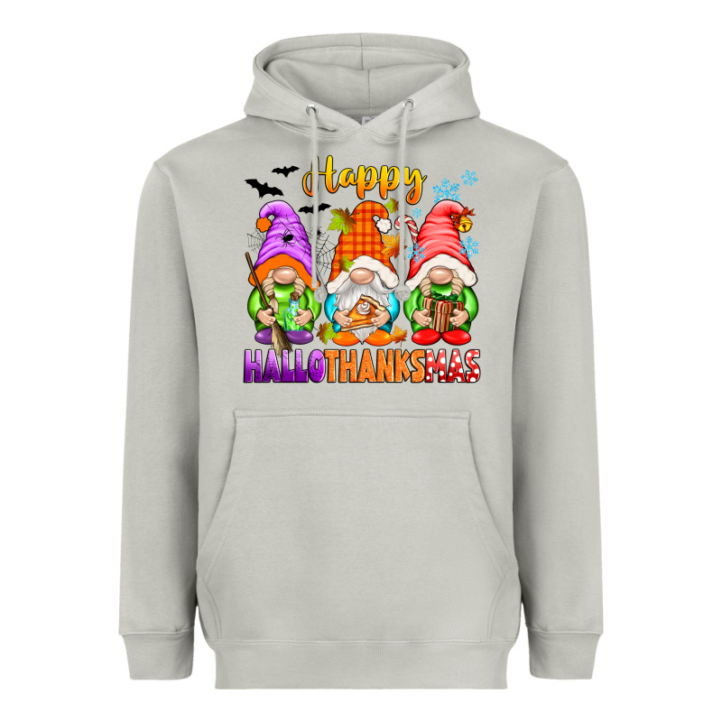 Happy Hallothanksmas Gnomes Heavyweight Hoodie by texasbilliewilder | Teevron