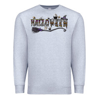 Heather Grey halloween Premium Sweatshirt - CowhideDigitalArt