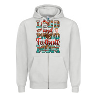 Dove Grey loud and proud football mom Zipper Hoodie - RanaPortraitStore