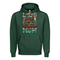 Sports Green loud and proud football mom Zipper Hoodie - RanaPortraitStore