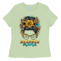 Matcha blessed mama messy bun Ladies Tee - BarkalooDesign