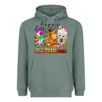 Sage happy hallothanksmas farm animals Heavyweight Hoodie - texasbilliewilder