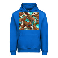 Cobalt astec cowhide highlands cow Urban Hoodie - BarkalooDesign