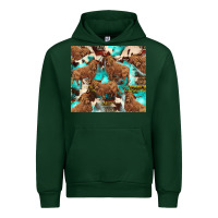 Forest Green astec cowhide highlands cow Urban Hoodie - BarkalooDesign