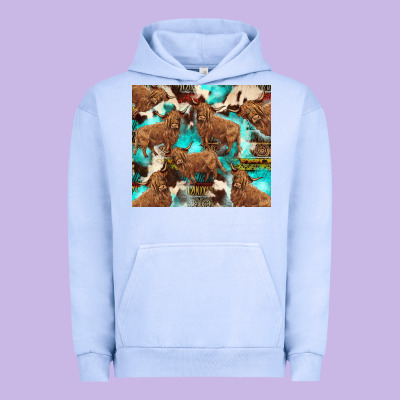 Astec Cowhide Highlands Cow Urban Hoodie Designed By Barkaloodesign