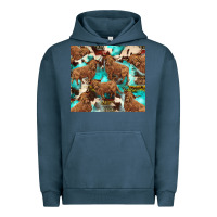 Pigment Midnight Navy astec cowhide highlands cow Urban Hoodie - BarkalooDesign