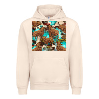 Sandshell astec cowhide highlands cow Urban Hoodie - BarkalooDesign