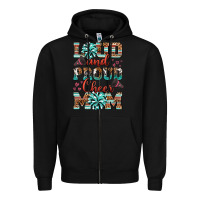 Black loud and proud cheer mom Zipper Hoodie - RanaPortraitStore