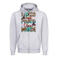 Heather Grey loud and proud cheer mom Zipper Hoodie - RanaPortraitStore