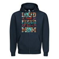 Navy loud and proud cheer mom Zipper Hoodie - RanaPortraitStore