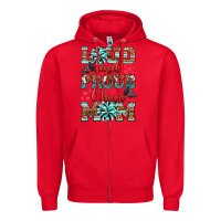 Red loud and proud cheer mom Zipper Hoodie - RanaPortraitStore