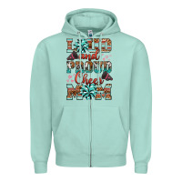 Seafoam loud and proud cheer mom Zipper Hoodie - RanaPortraitStore