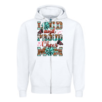 White loud and proud cheer mom Zipper Hoodie - RanaPortraitStore