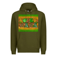 Army Green st patricks day lucky mama Premium Hoodie - Artiststas