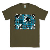 Army Green winter plaid cowhide pattern background Classic Tee - RanaPortraitStore