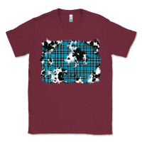 Burgundy winter plaid cowhide pattern background Classic Tee - RanaPortraitStore