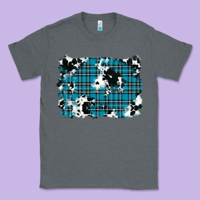 Winter Plaid Cowhide Pattern Background Classic Tee Designed By Ranaportraitstore