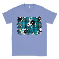 Colony Blue winter plaid cowhide pattern background Classic Tee - RanaPortraitStore