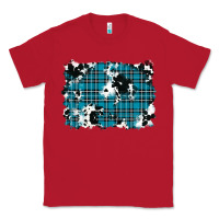 Red winter plaid cowhide pattern background Classic Tee - RanaPortraitStore