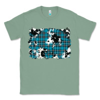 Sage winter plaid cowhide pattern background Classic Tee - RanaPortraitStore