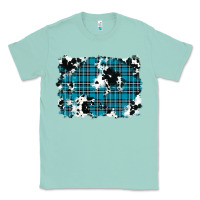 Seafoam winter plaid cowhide pattern background Classic Tee - RanaPortraitStore