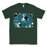 Sports Green winter plaid cowhide pattern background Classic Tee - RanaPortraitStore