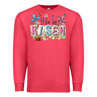 Cardinal he is risen easter with flowers Premium Sweatshirt - Neo Western