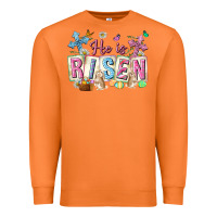 Carrot he is risen easter with flowers Premium Sweatshirt - Neo Western