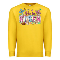 Lemon he is risen easter with flowers Premium Sweatshirt - Neo Western
