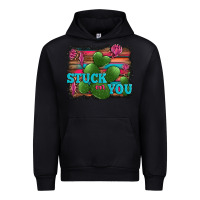 Black stuck on you heart cactus serape leopard background Urban Hoodie - Jasminsmagicworld