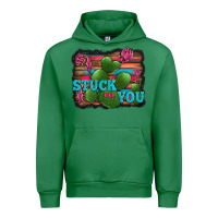 Emerald stuck on you heart cactus serape leopard background Urban Hoodie - Jasminsmagicworld