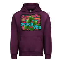 Mauve Wine stuck on you heart cactus serape leopard background Urban Hoodie - Jasminsmagicworld