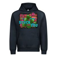 Navy stuck on you heart cactus serape leopard background Urban Hoodie - Jasminsmagicworld