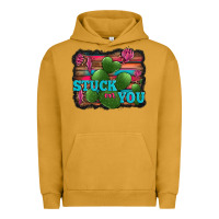Pigment Peanut Butter stuck on you heart cactus serape leopard background Urban Hoodie - Jasminsmagicworld