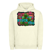 Pigment Pistachio stuck on you heart cactus serape leopard background Urban Hoodie - Jasminsmagicworld