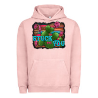 Pigment Salmon stuck on you heart cactus serape leopard background Urban Hoodie - Jasminsmagicworld