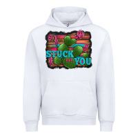 Stuck On You Heart Cactus Serape Leopard Background Urban Hoodie | Teevron