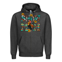 Charcoal Heather show mom rooster Zipper Hoodie - RanaPortraitStore