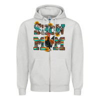 Dove Grey show mom rooster Zipper Hoodie - RanaPortraitStore