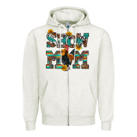 Oatmeal Heather show mom rooster Zipper Hoodie - RanaPortraitStore