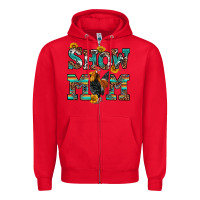 Red show mom rooster Zipper Hoodie - RanaPortraitStore