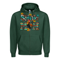 Sports Green show mom rooster Zipper Hoodie - RanaPortraitStore