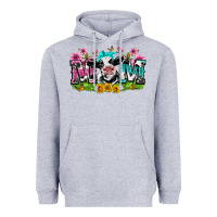 Heather Grey mom with cow Heavyweight Hoodie - Zillion Design Studio