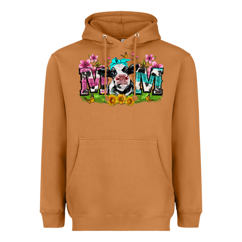 Mom With Cow Heavyweight Hoodie by Zillion Design Studio | Teevron