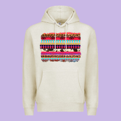 Aztec Western Leopard Cowhide Background Premium Hoodie Designed By Adodesignshop