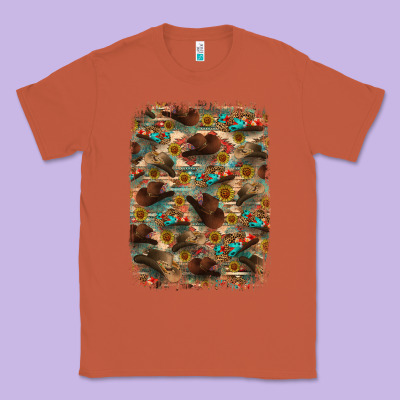Western  Background Classic Tee Designed By Ranaportraitstore