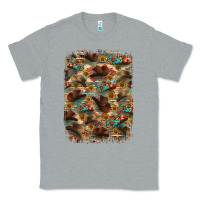 Heather Grey western  background Classic Tee - RanaPortraitStore